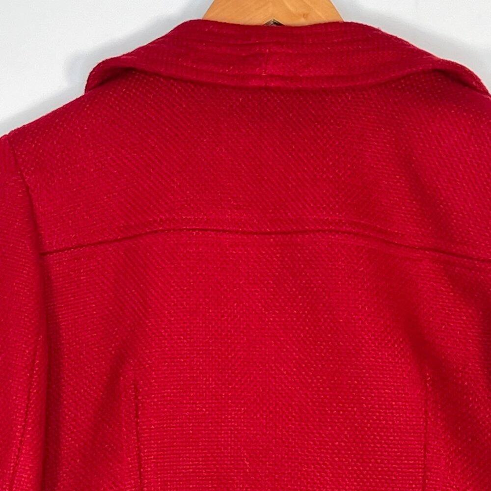 Talbots Red Wool Blend Pique 3-Button Suit Jacket Womens 12 Petite - Picture 9 of 14